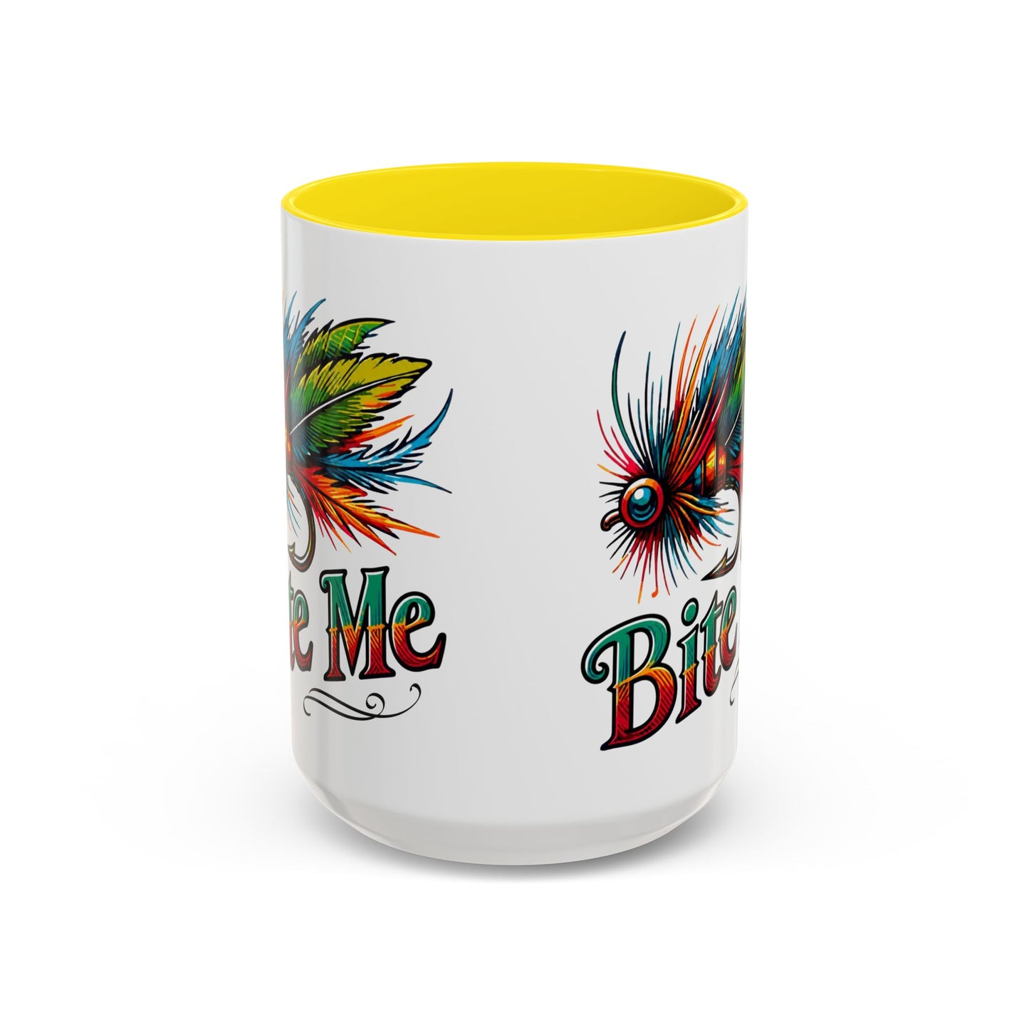 Fishing Lure “Bite Me” 15oz Accent Coffee Mug