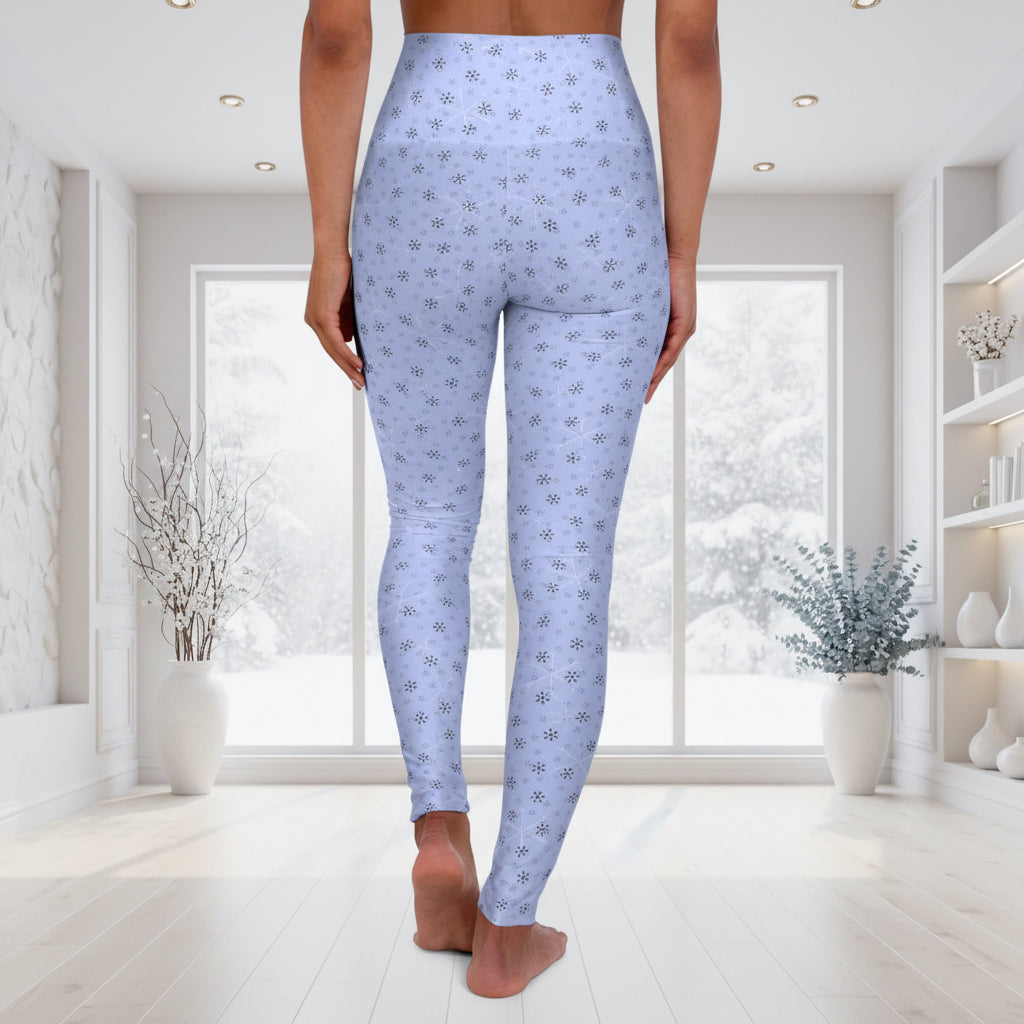 Blue Snowflake Leggings