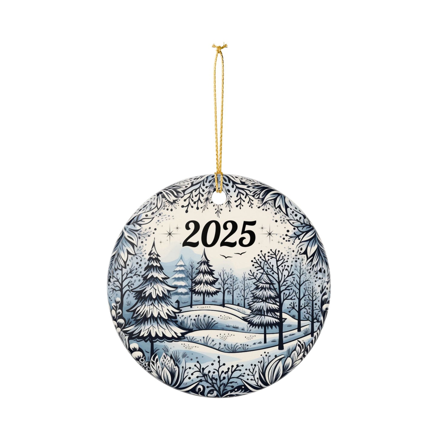 2025 Winter Woodland Ceramic Christmas Ornament