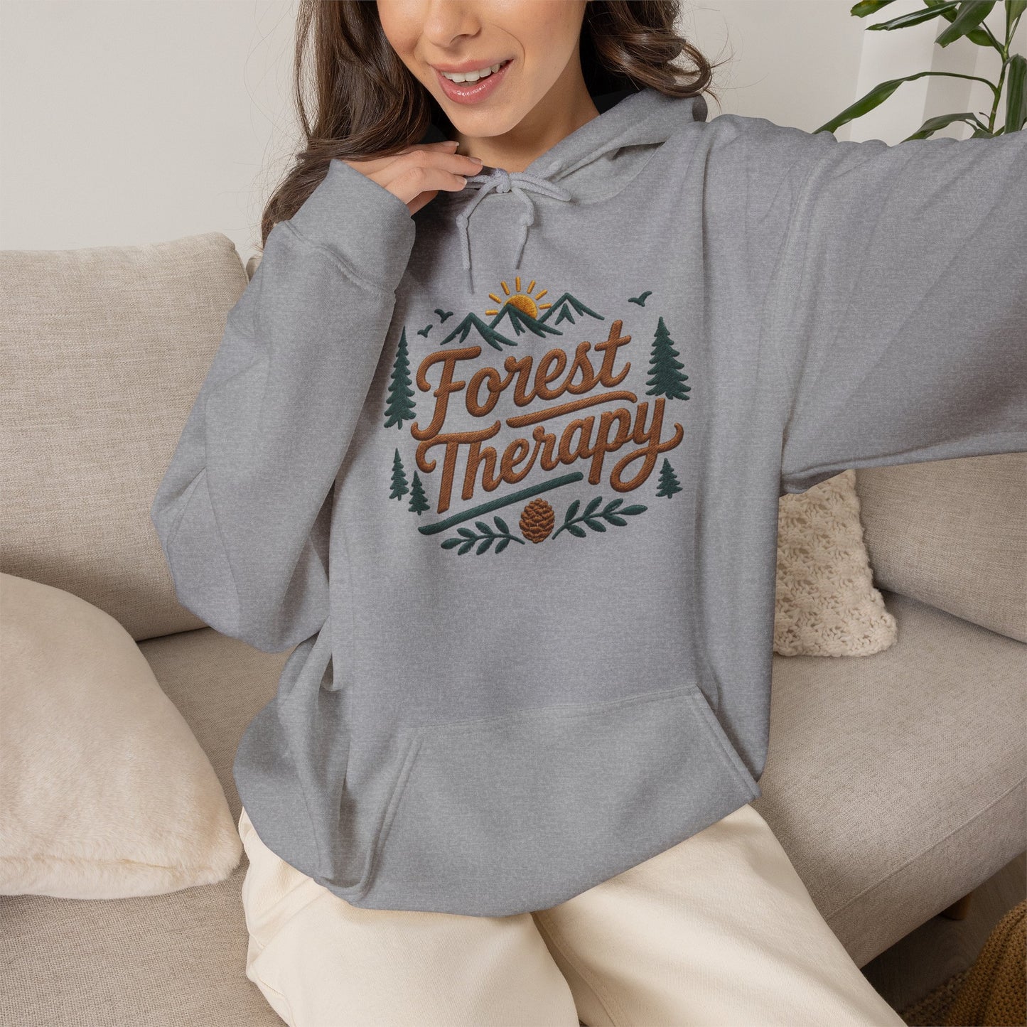 Forest Therapy Embriodered Hoodie