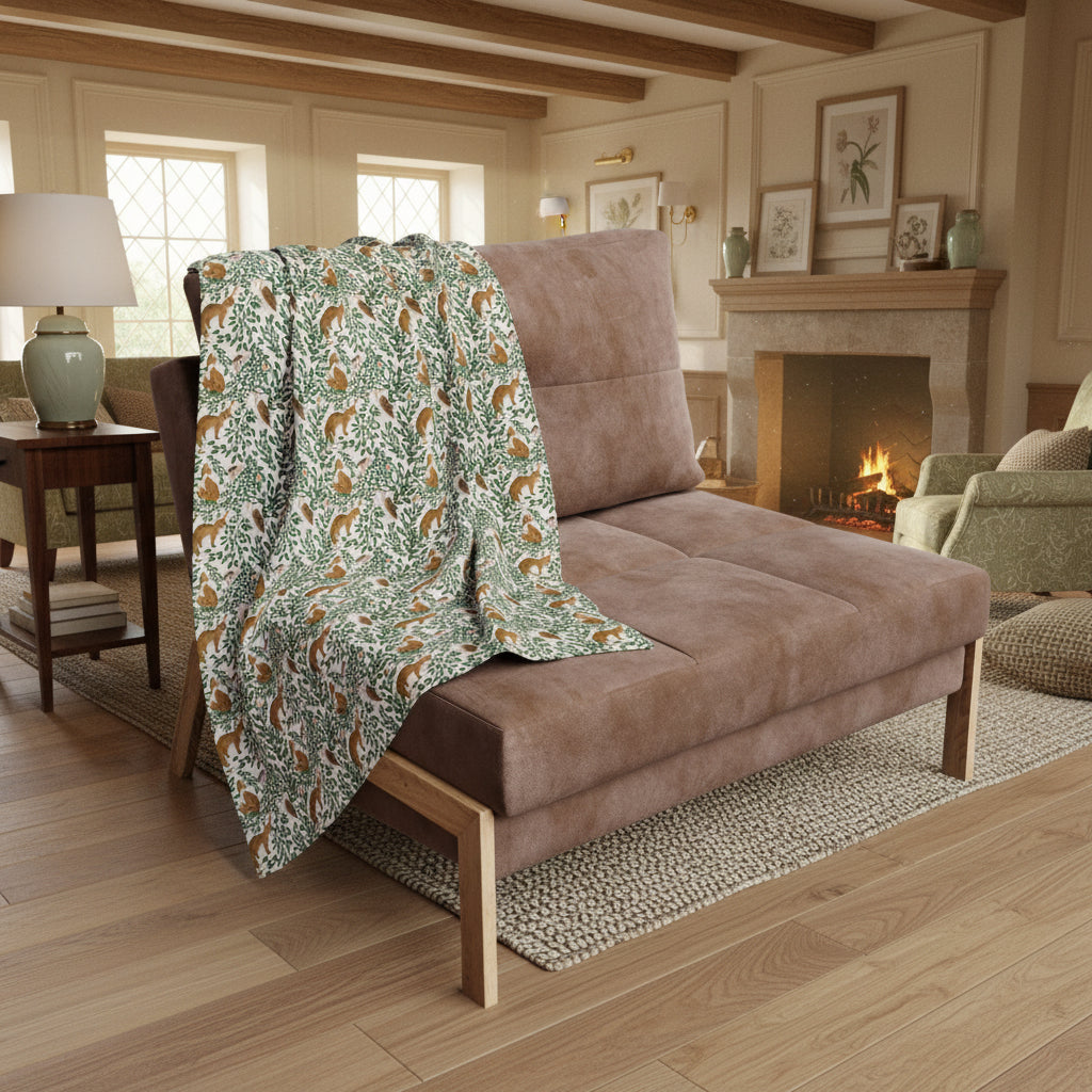 Fox & Owl Arctic Fleece Blanket