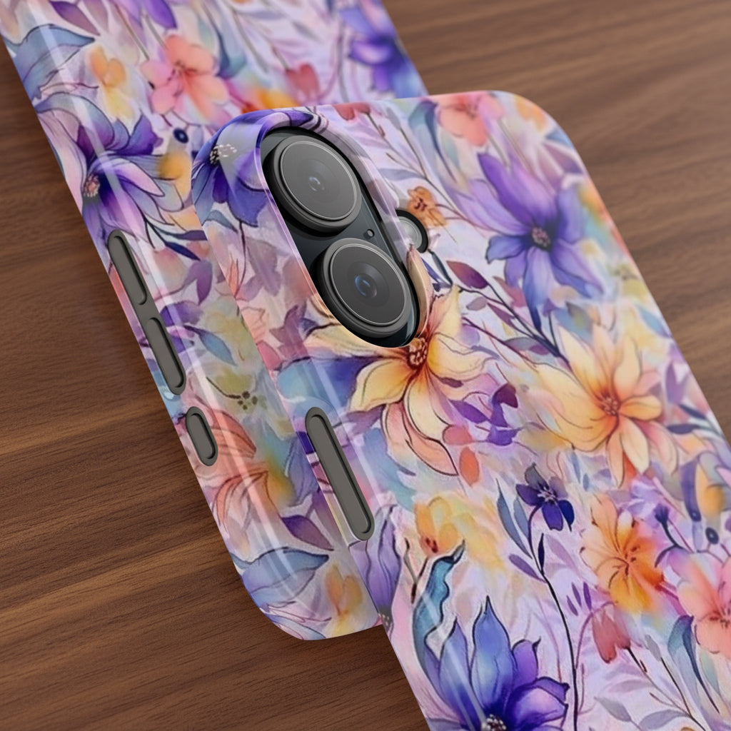 Floral Watercolor Slim Phone Case