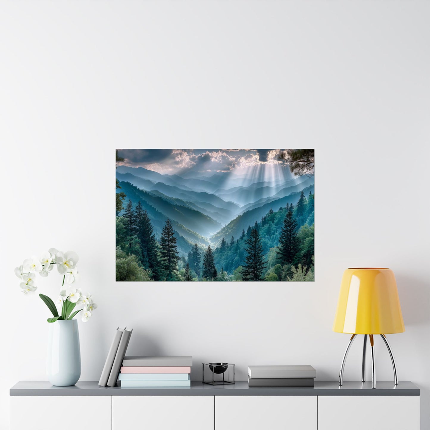 Light Over Wildwood  Satin Poster Art Print