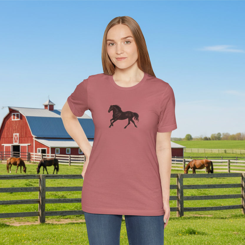 Dark Bay “Beauty”  Trotting Horse T-Shirt