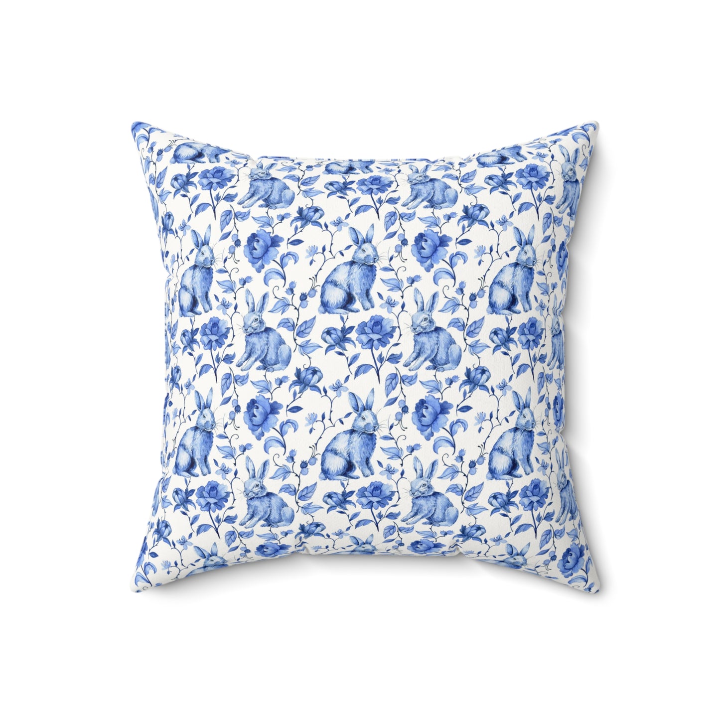 Easter Toile Faux Suede Pillow