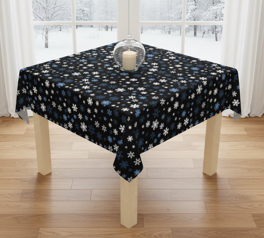 Blue Snowflakes Tablecloth