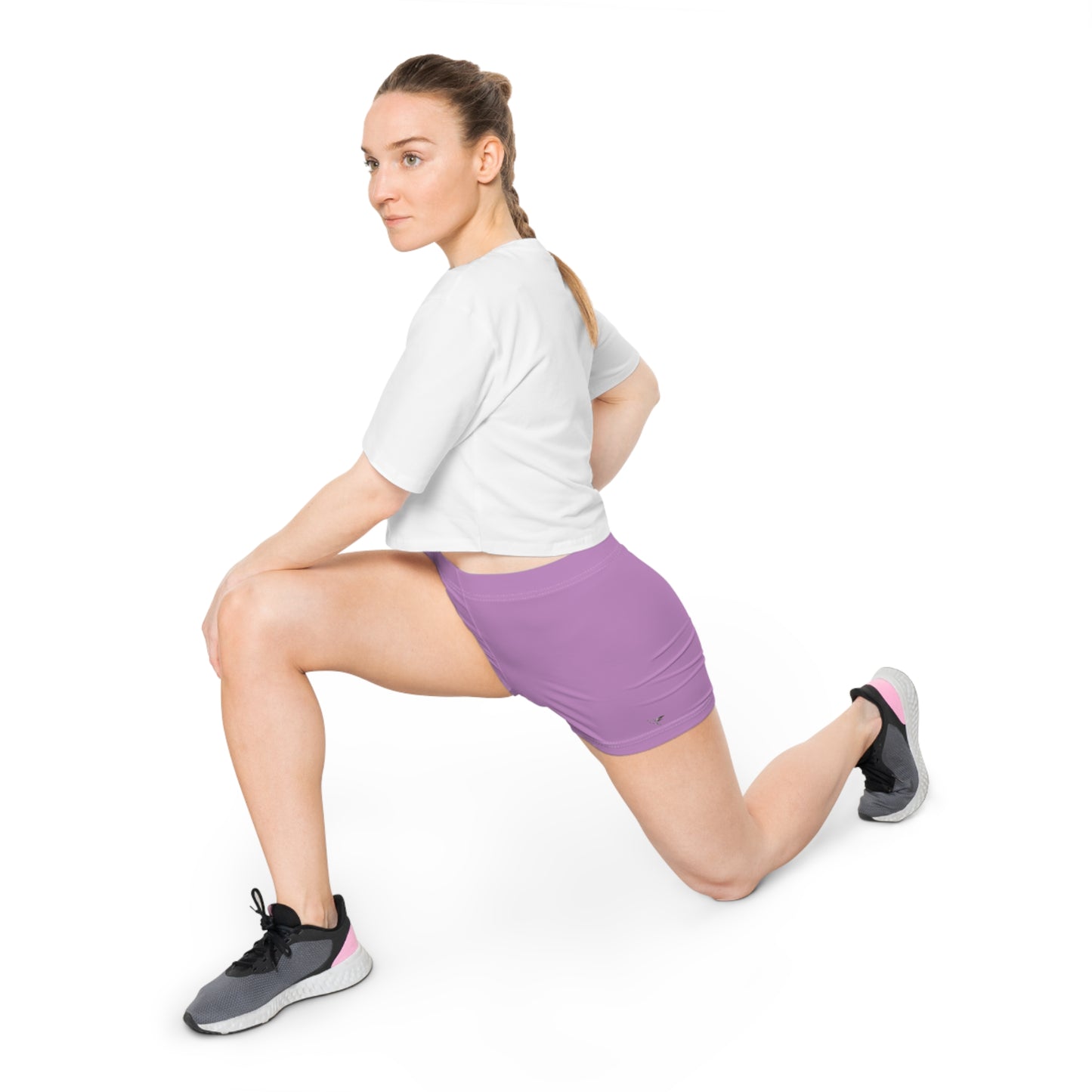 Wildwood Valley Pink Logo Mini Athletic Shorts | Yoga and Running Shorts