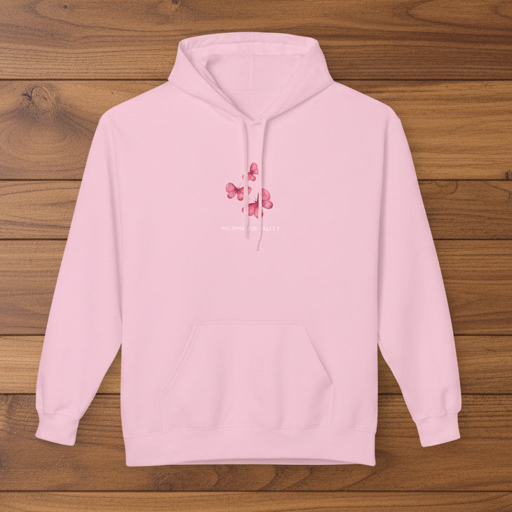 Pink Butterflies Wildwood Valley Hoodie
