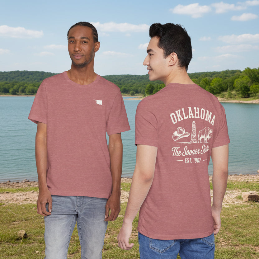 Oklahoma 'The Sooner State' Front & Back Graphic Tee