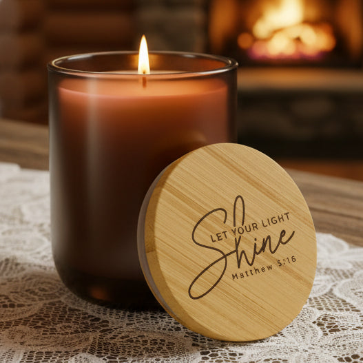 Let Your Light Shine 14oz Engraved Soy Candle | Scented Gift Candle