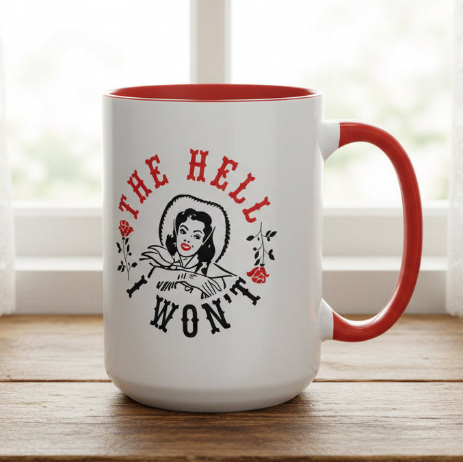 The Hell Won’t Retro Rosie-Style 15oz Accent Mug