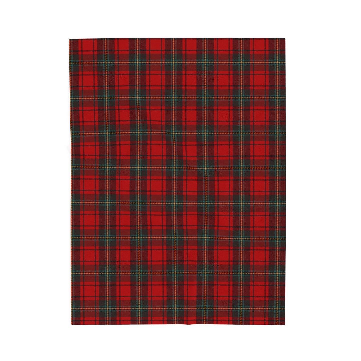 Red Plaid Velveteen Plush Blanket