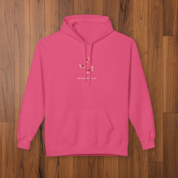 Pink Butterflies Wildwood Valley Hoodie