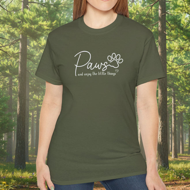 Paws And Enjoy The Little Things T‑Shirt
