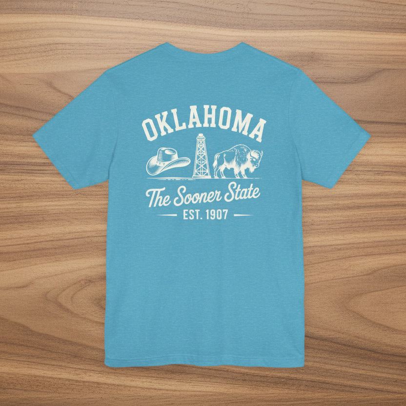 Oklahoma 'The Sooner State' Front & Back Graphic Tee