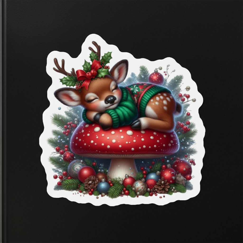 Sleeping Reindeer Fridge Magnet
