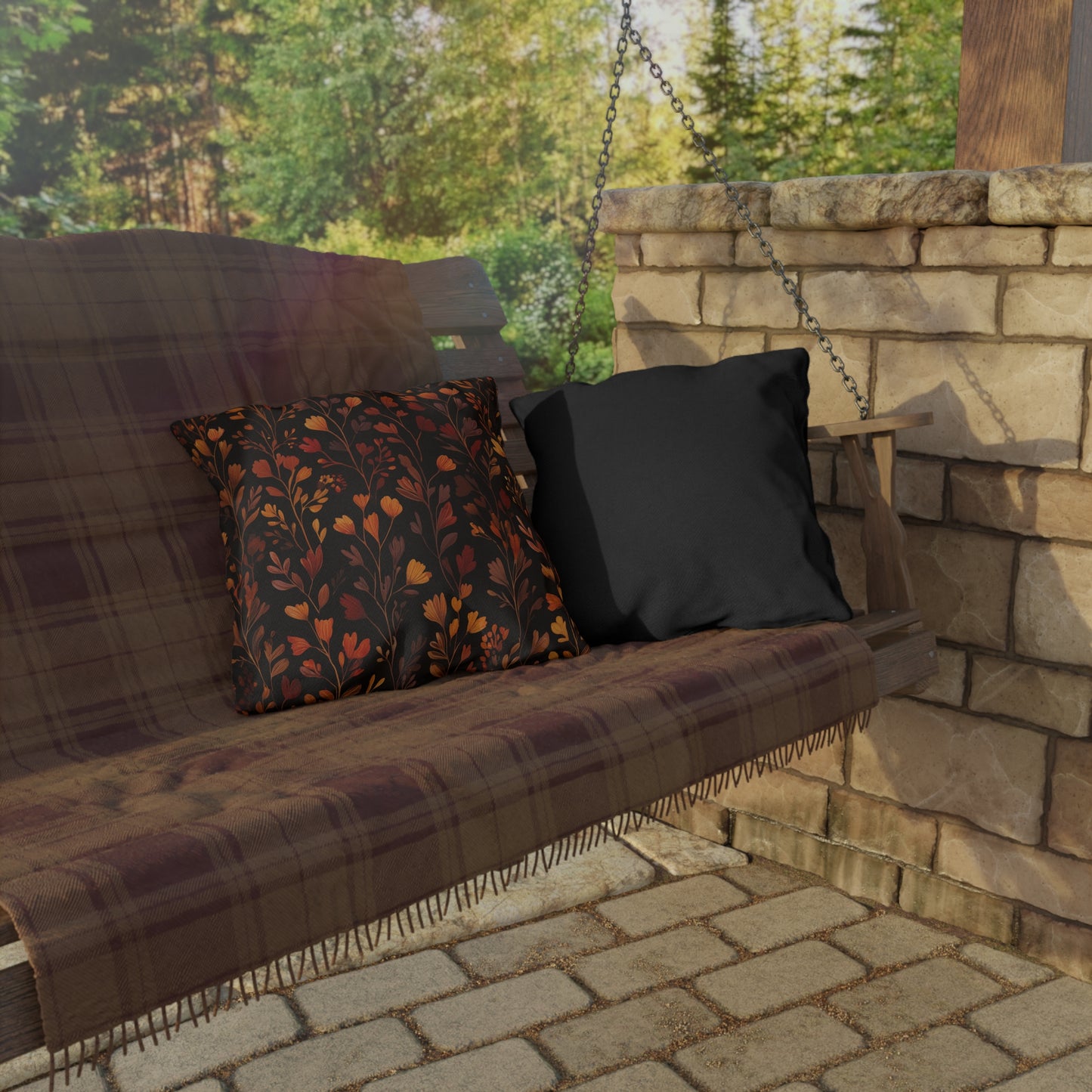 Autumn Floral Outdoor Pillow