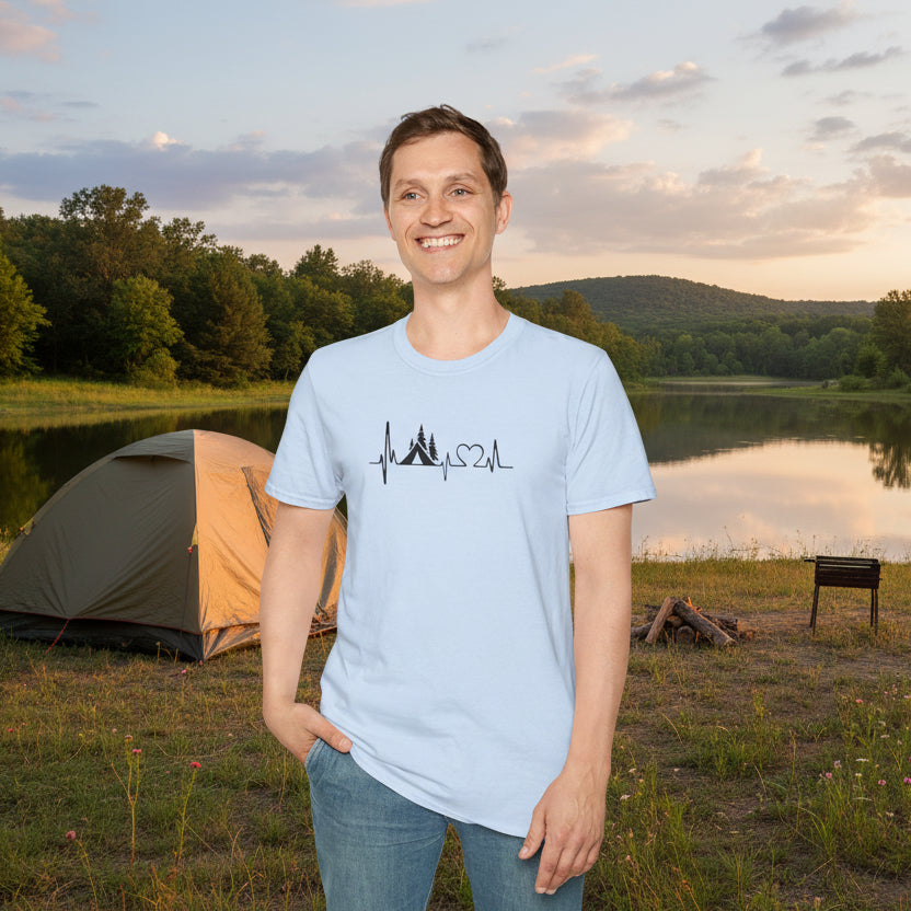 Camping Heartbeat T-Shirt