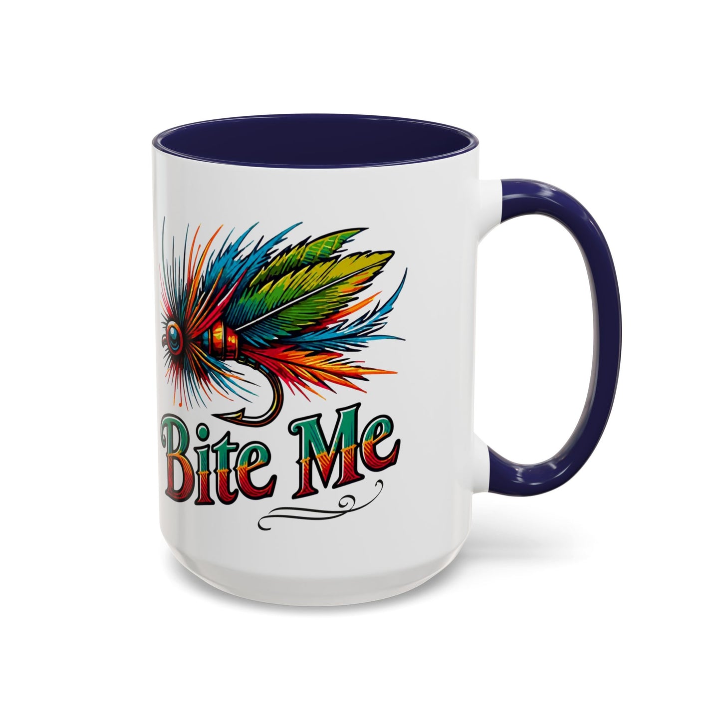 Fishing Lure “Bite Me” 15oz Accent Coffee Mug