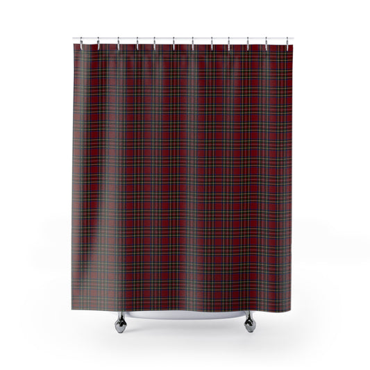 Christmas Eve Plaid Shower Curtain — Scottish Plaid Bathroom Decor