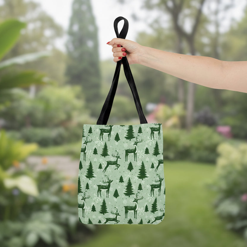Reindeer Forest Tote Bag