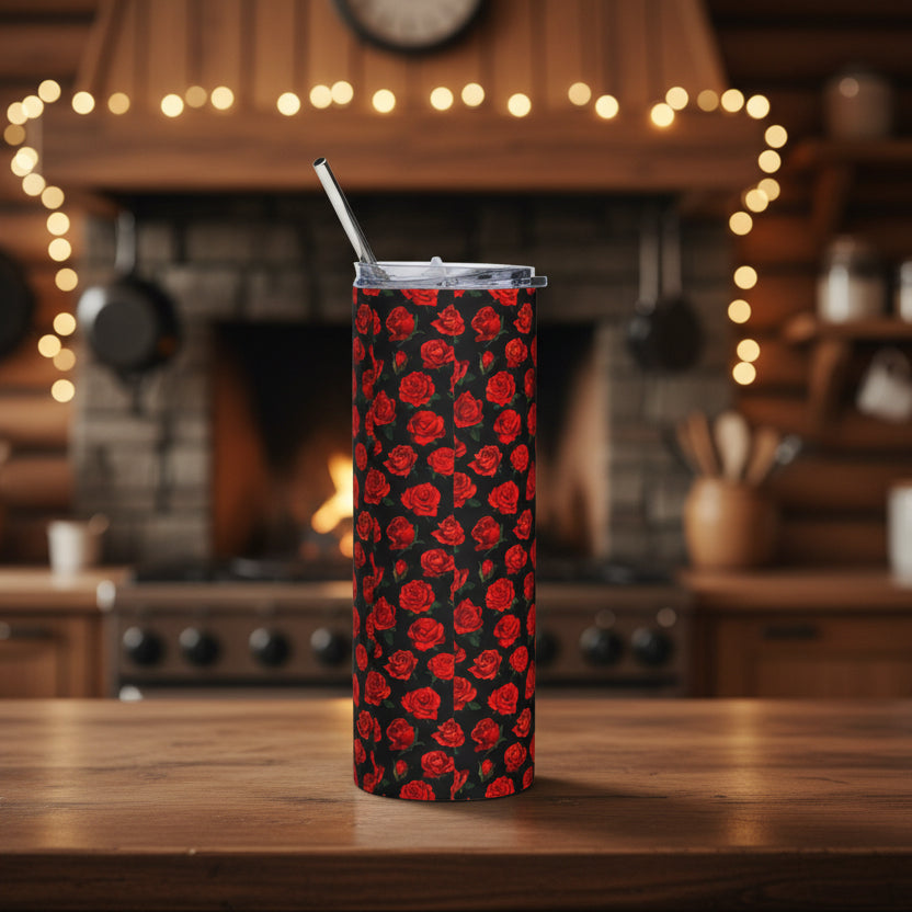 Red Rose 20oz Stainless Steel Tumbler