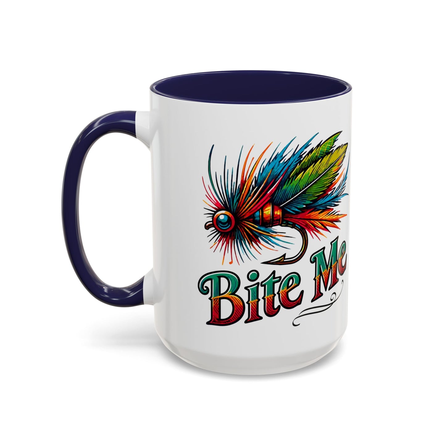 Fishing Lure “Bite Me” 15oz Accent Coffee Mug