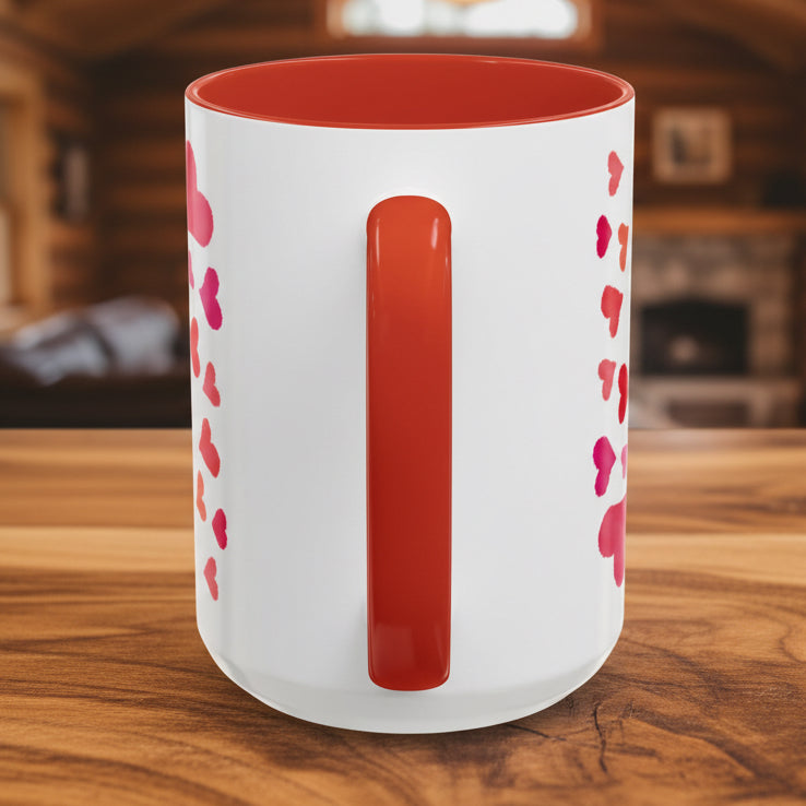 Happy Valentine's Day 15oz Red Accent Mug