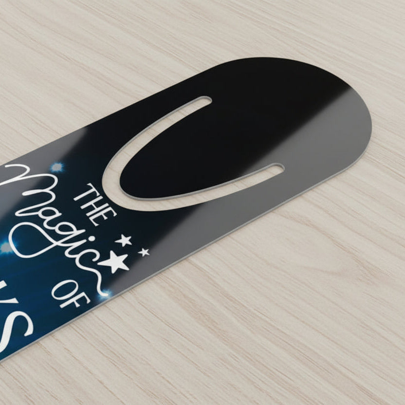 The Magic of Books Metal Bookmark