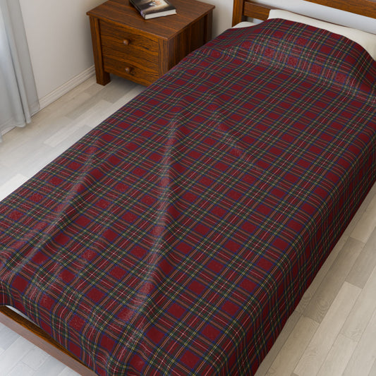 Christmas Eve Plaid Velveteen Plush Blanket