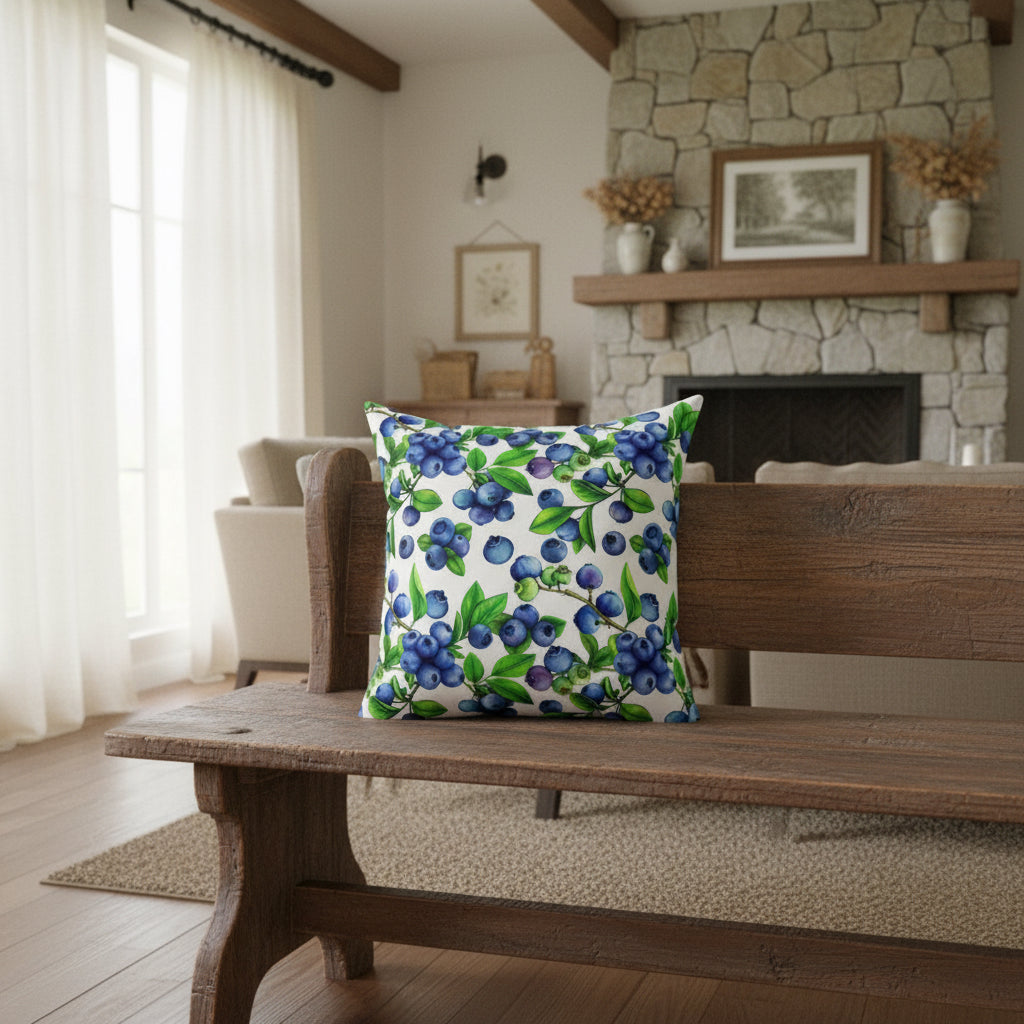 Blueberry Faux Suede Pillow