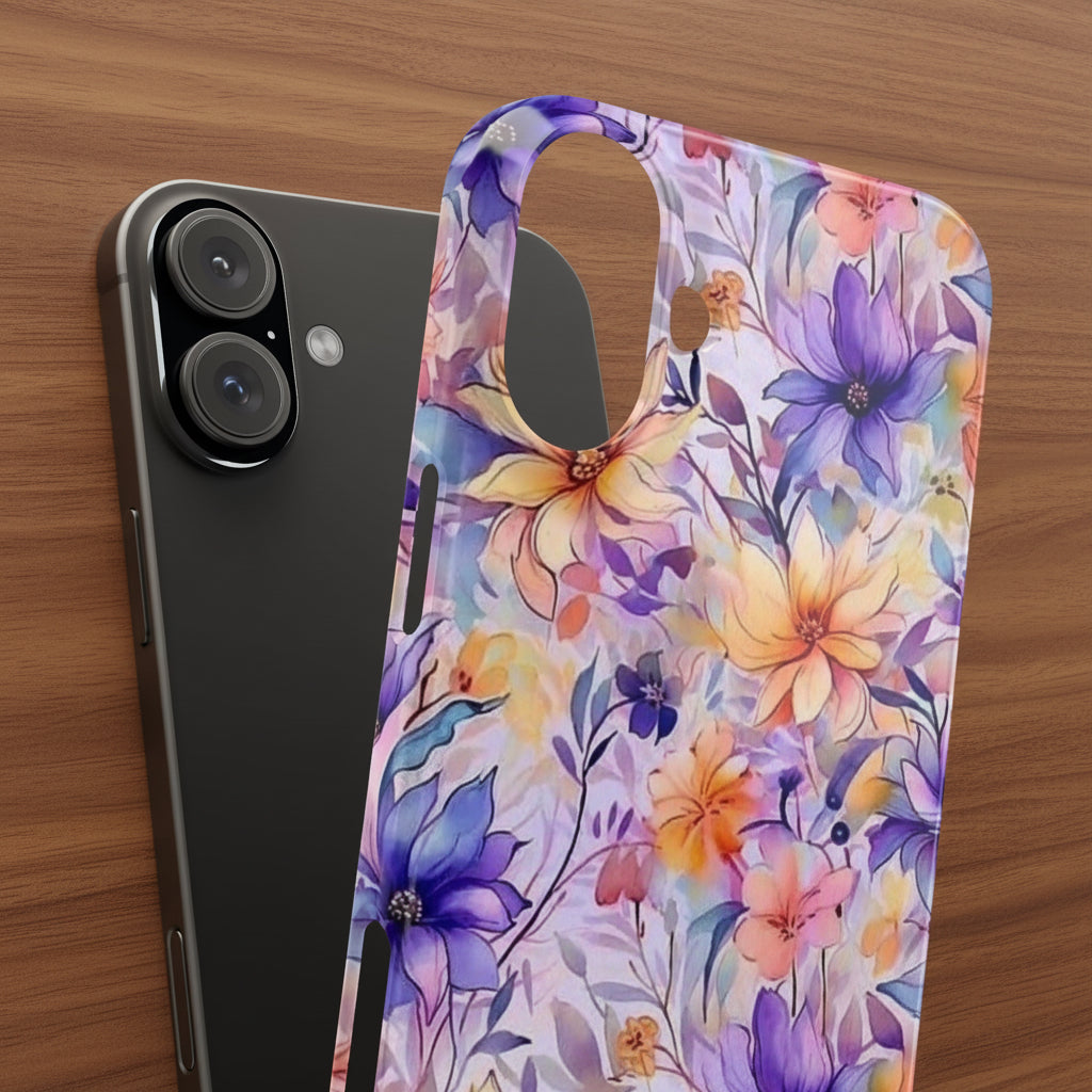 Floral Watercolor Slim Phone Case
