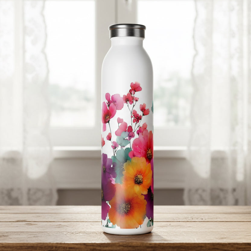 Wildflower 20oz Slim Water Bottle