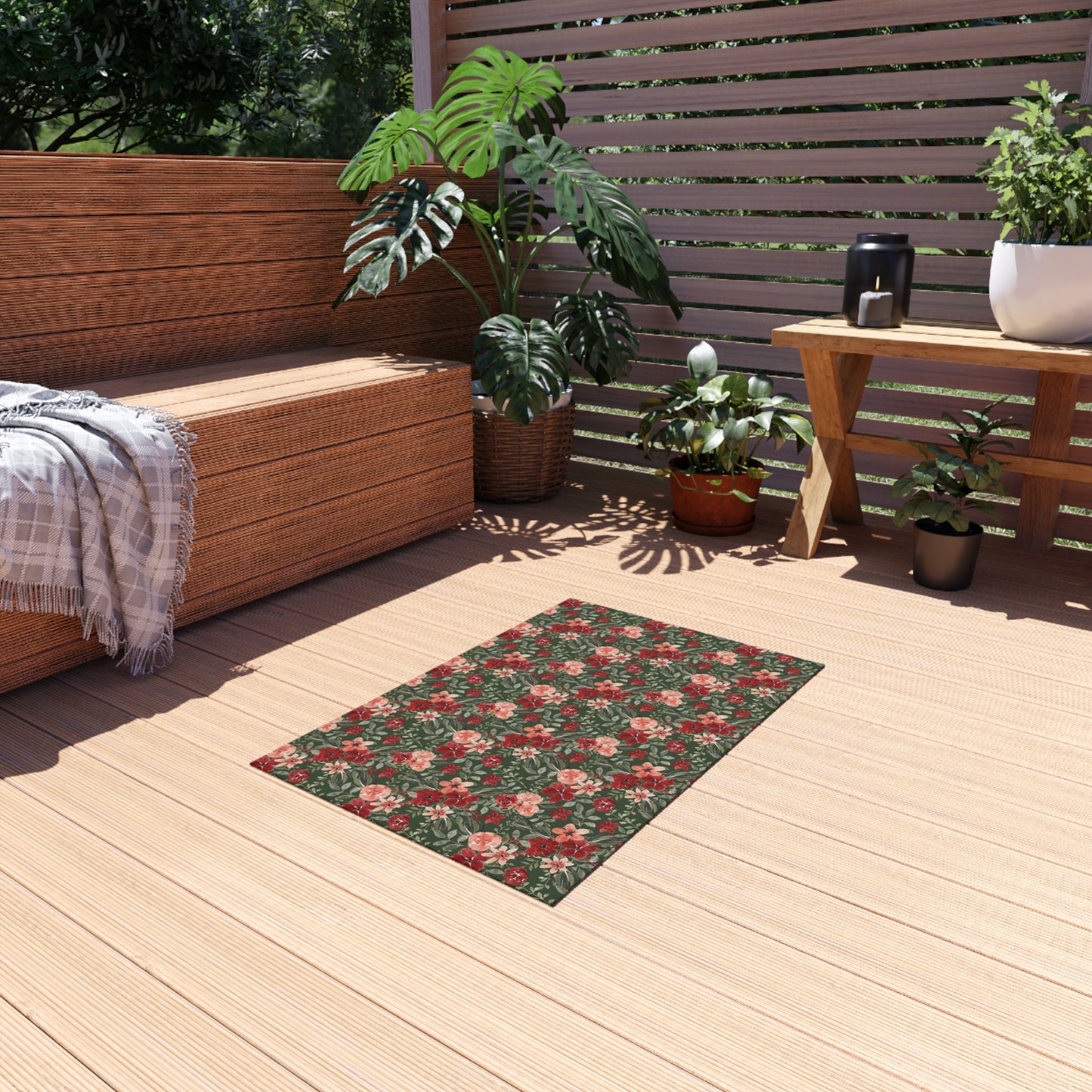 Forest Flowers Outdoor Rug
