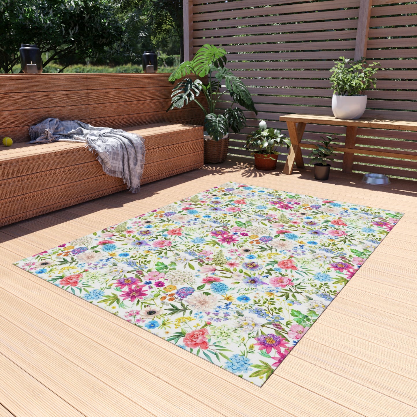 Floral Garden Outdoor Rug