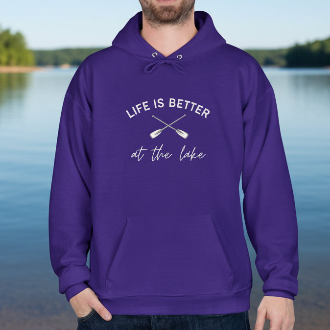 Life Is Better at the Lake Hoodie with paddles