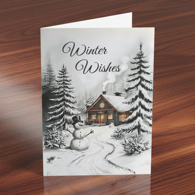 Winter Wishes Greeting Card — Pack of 1 or 10