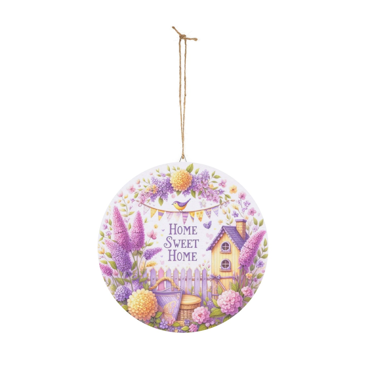 Home Sweet Home Round Wood Sign