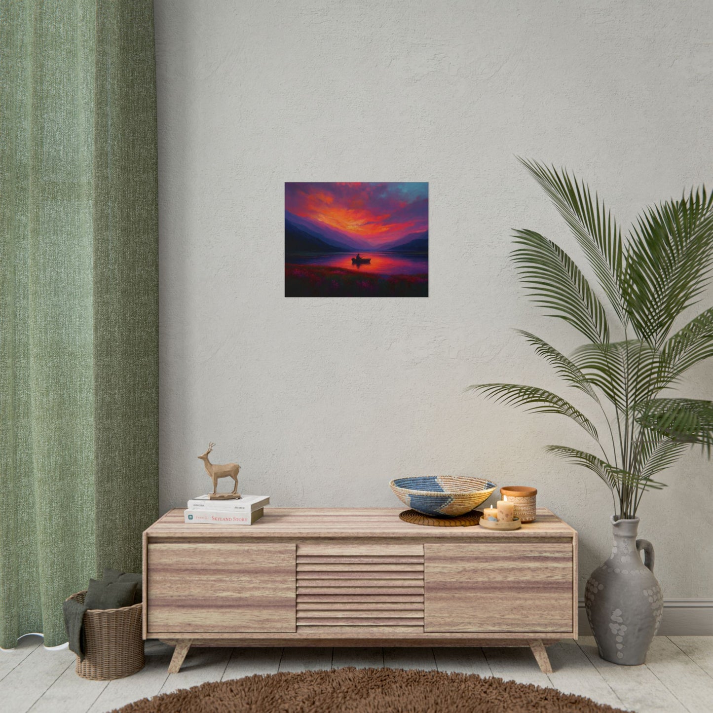 Sunset Lake Poster