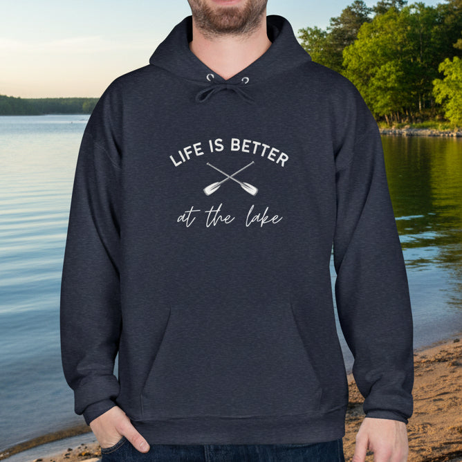 Life Is Better at the Lake Hoodie with paddles