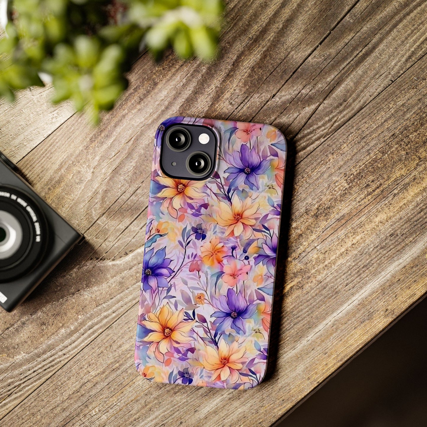 Floral Watercolor Slim Phone Case