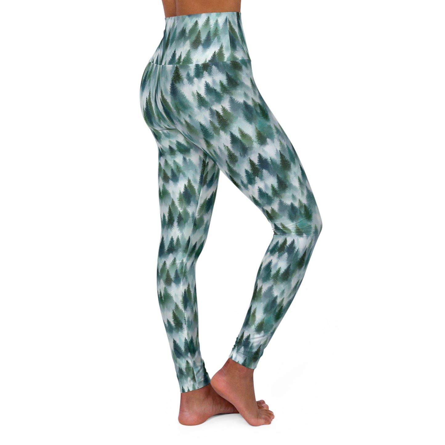 Forest Leggings — Green Pine Tree All-Over Print