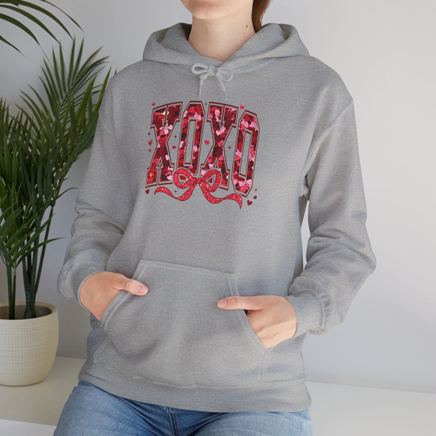 XOXO Valentine Bow Hoodie
