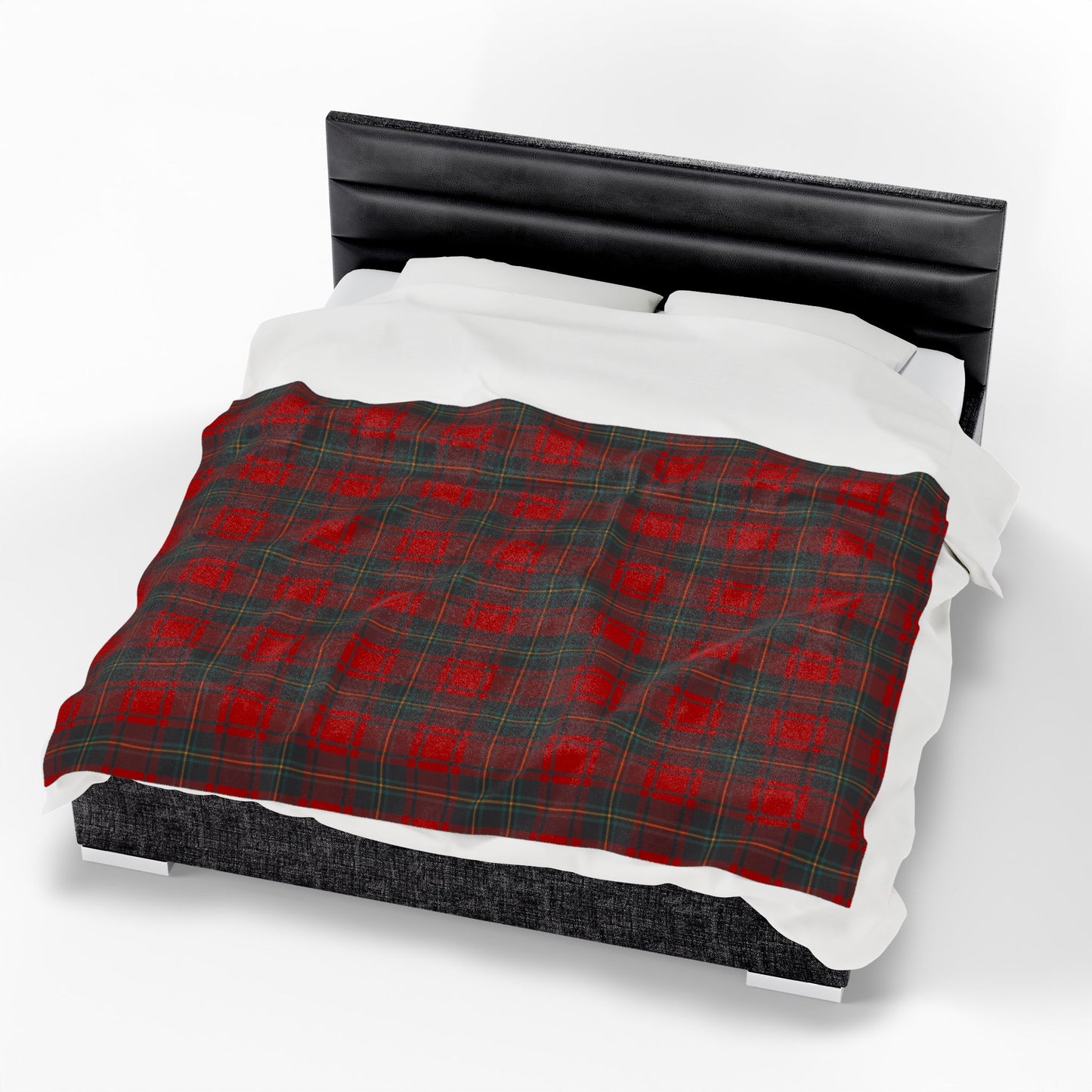 Red Plaid Velveteen Plush Blanket