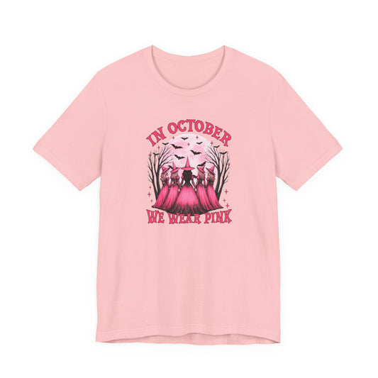 In October We Wear Pink - Witches Coven • Breast Cancer Awareness T-Shirt