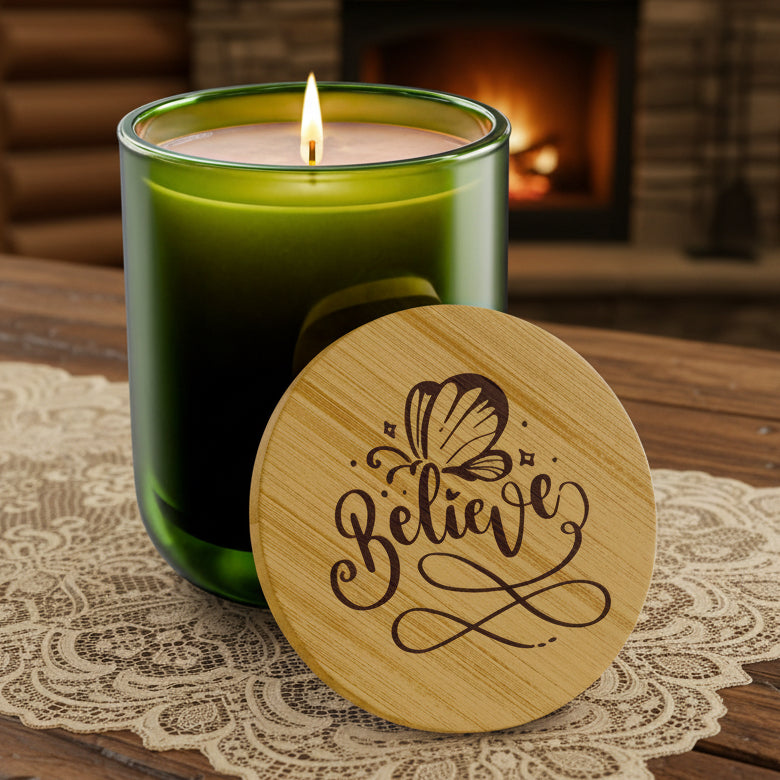 Believe 14oz Engraved Soy Candle | Scented Gift Candle