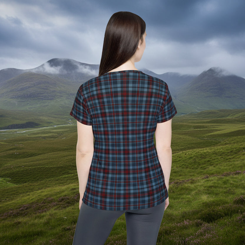 Highland Hearth Blue Plaid Women’s Sports Jersey