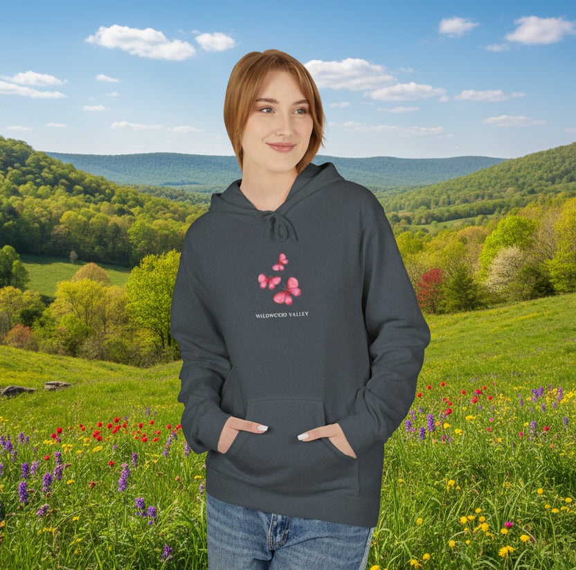Pink Butterflies Wildwood Valley Hoodie