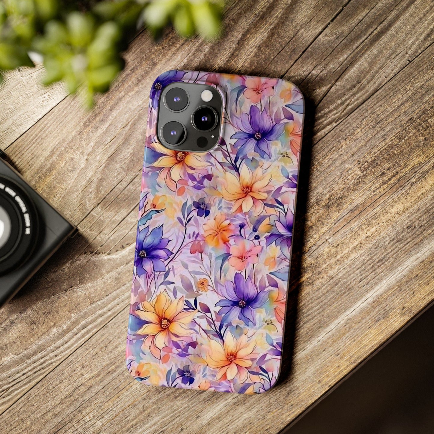 Floral Watercolor Slim Phone Case