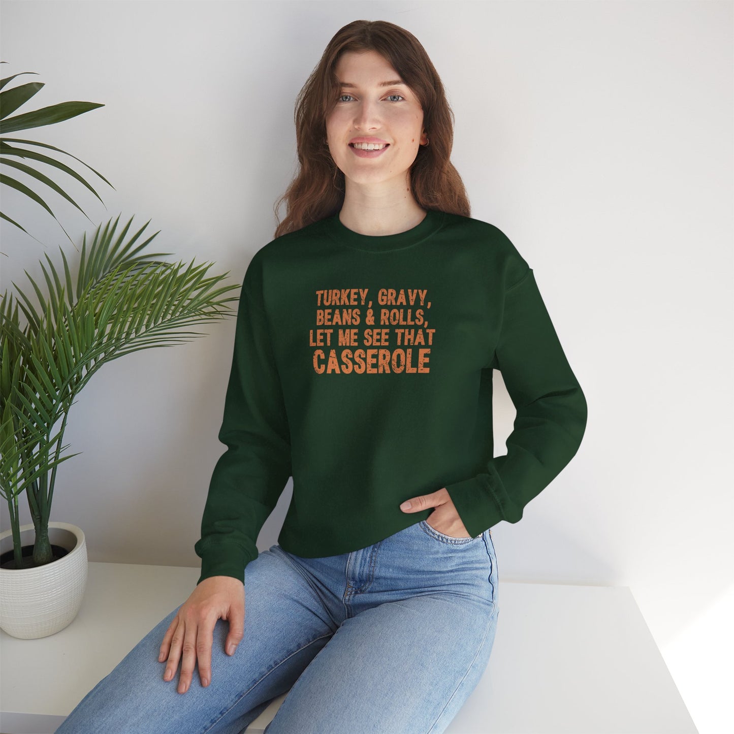 Turkey, Gravy, Beans & Rolls Crewneck Sweatshirt